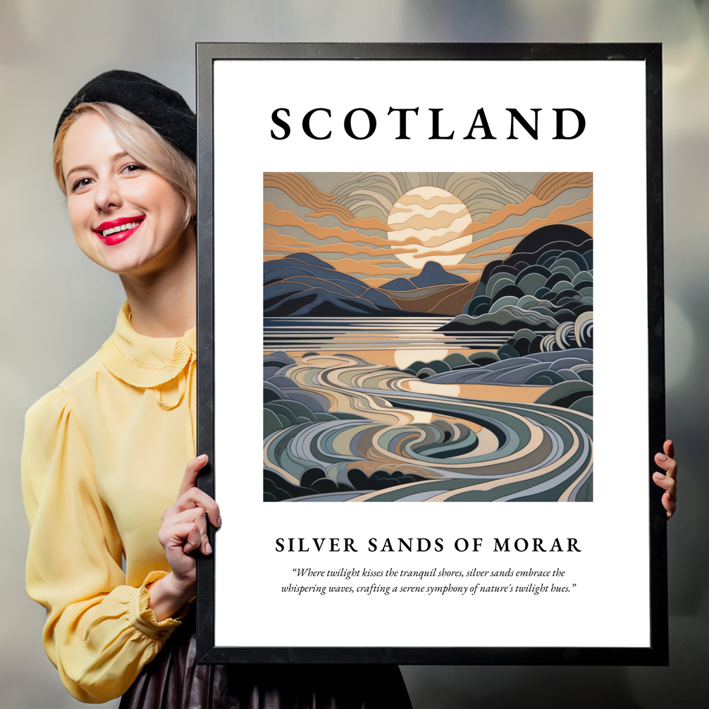 Person holding a poster of Silver Sands of Morar