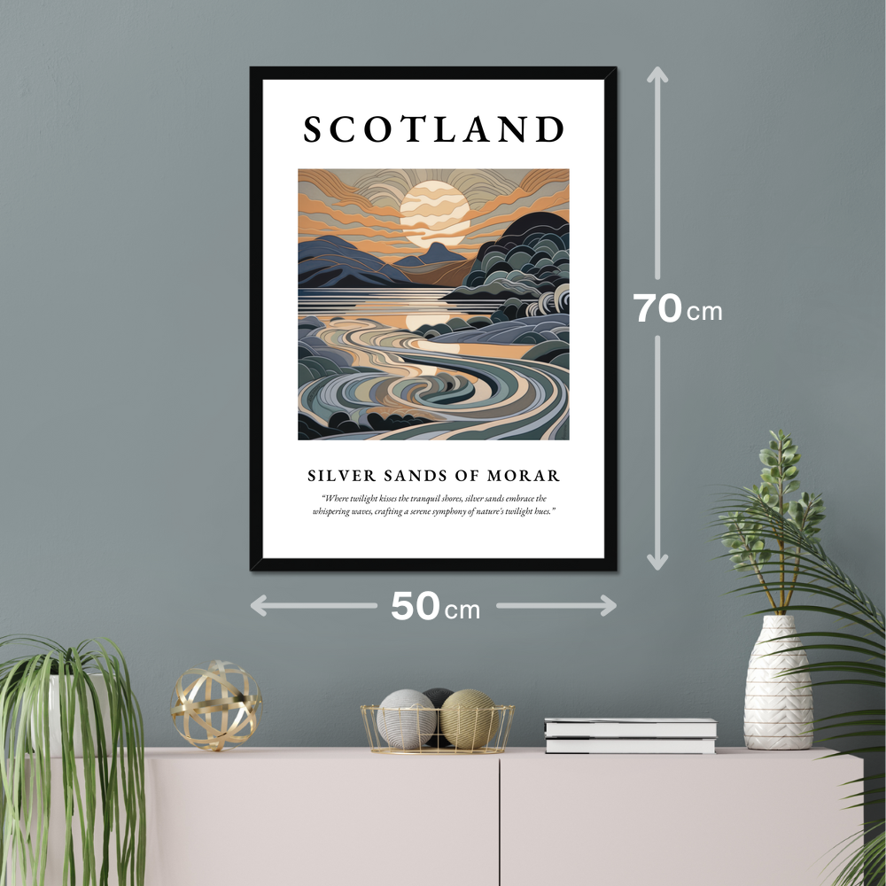 Poster of Silver Sands of Morar hanging on a wall