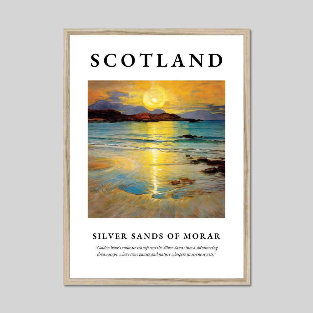 Poster in a natural frame with the word Scotland