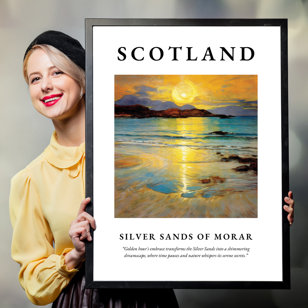 Person holding a poster of Silver Sands of Morar