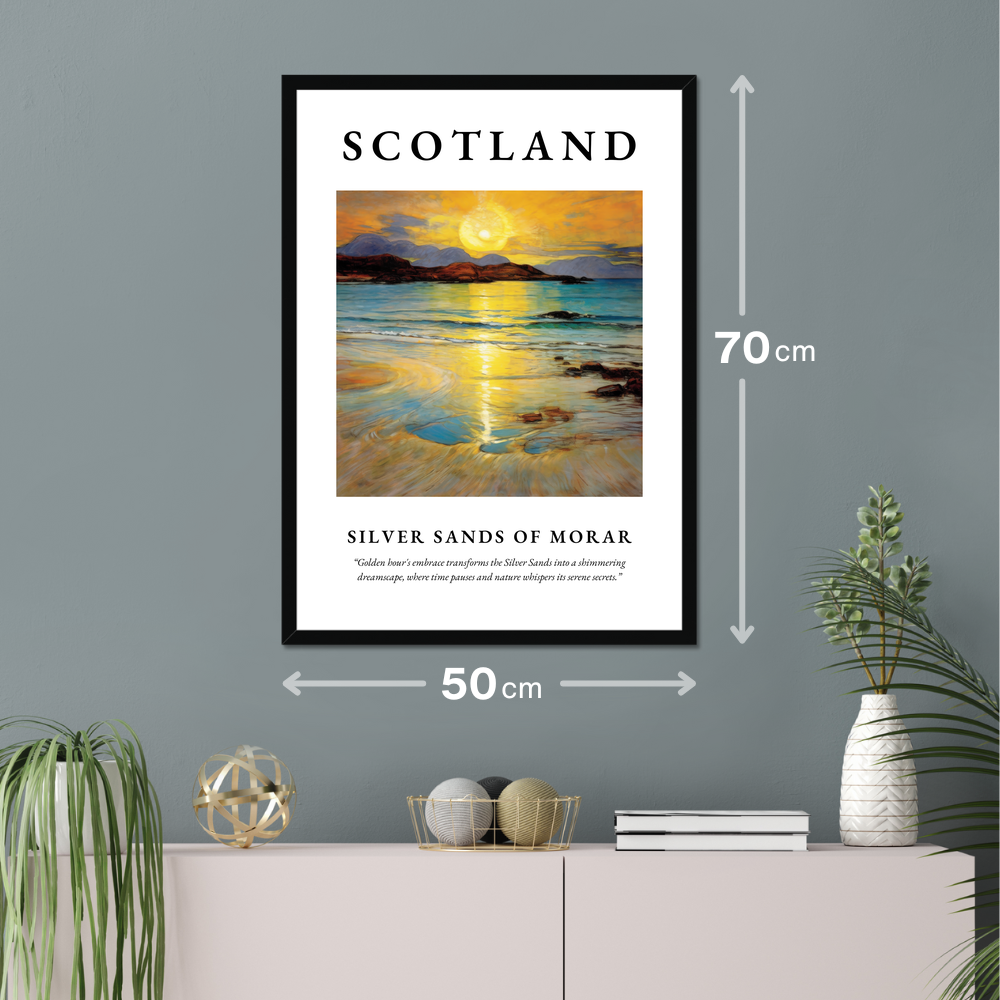 Poster of Silver Sands of Morar hanging on a wall