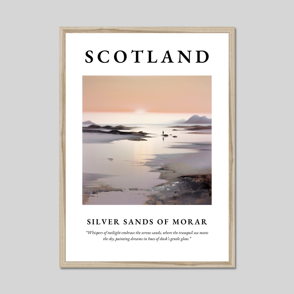 Poster in a natural frame with the word Scotland