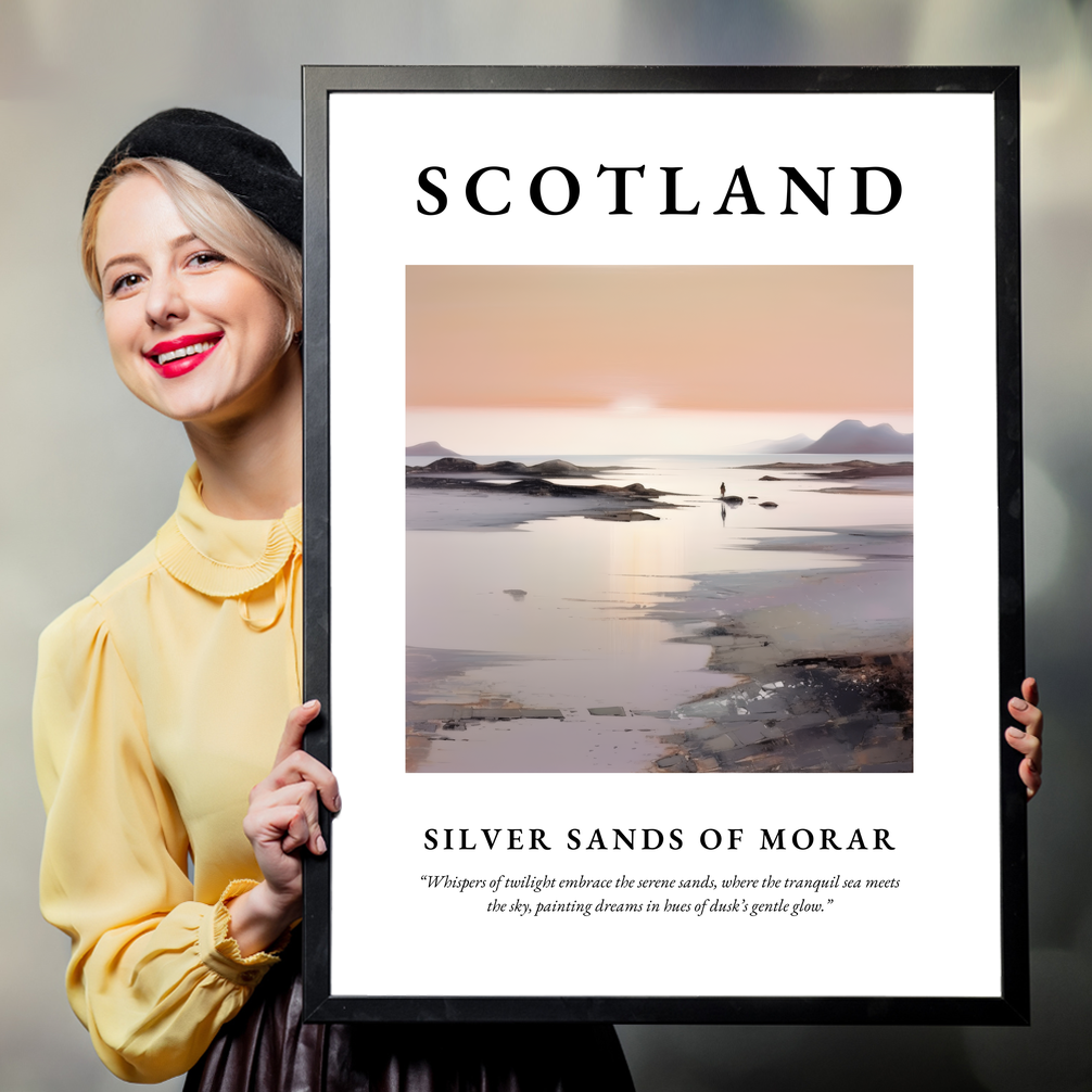 Person holding a poster of Silver Sands of Morar