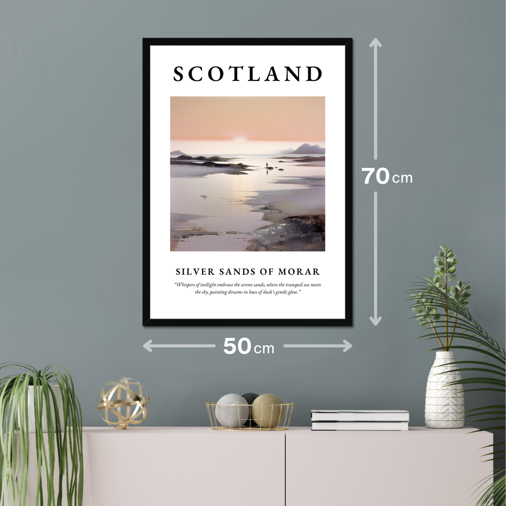 Poster of Silver Sands of Morar hanging on a wall