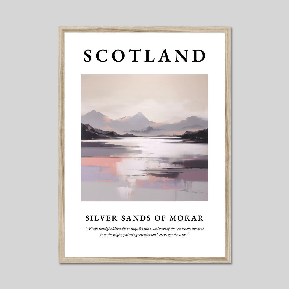 Poster in a natural frame with the word Scotland