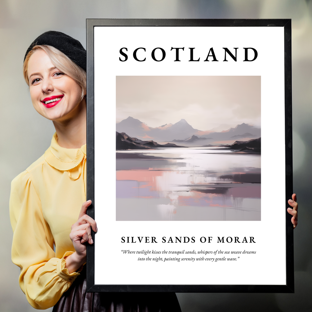 Person holding a poster of Silver Sands of Morar