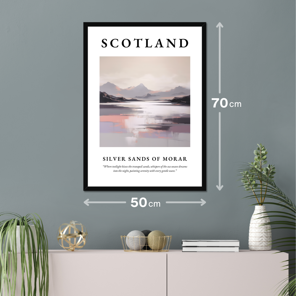 Poster of Silver Sands of Morar hanging on a wall