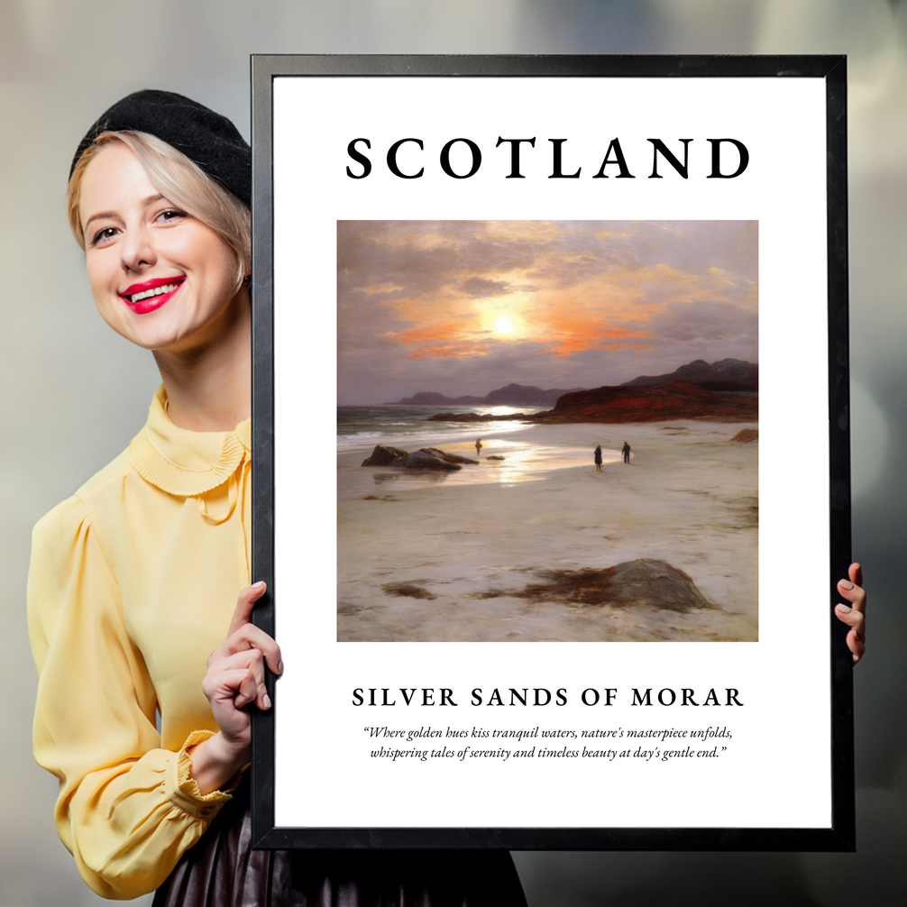 Person holding a poster of Silver Sands of Morar