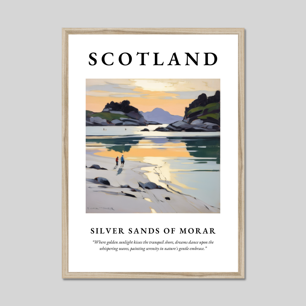 Poster in a natural frame with the word Scotland