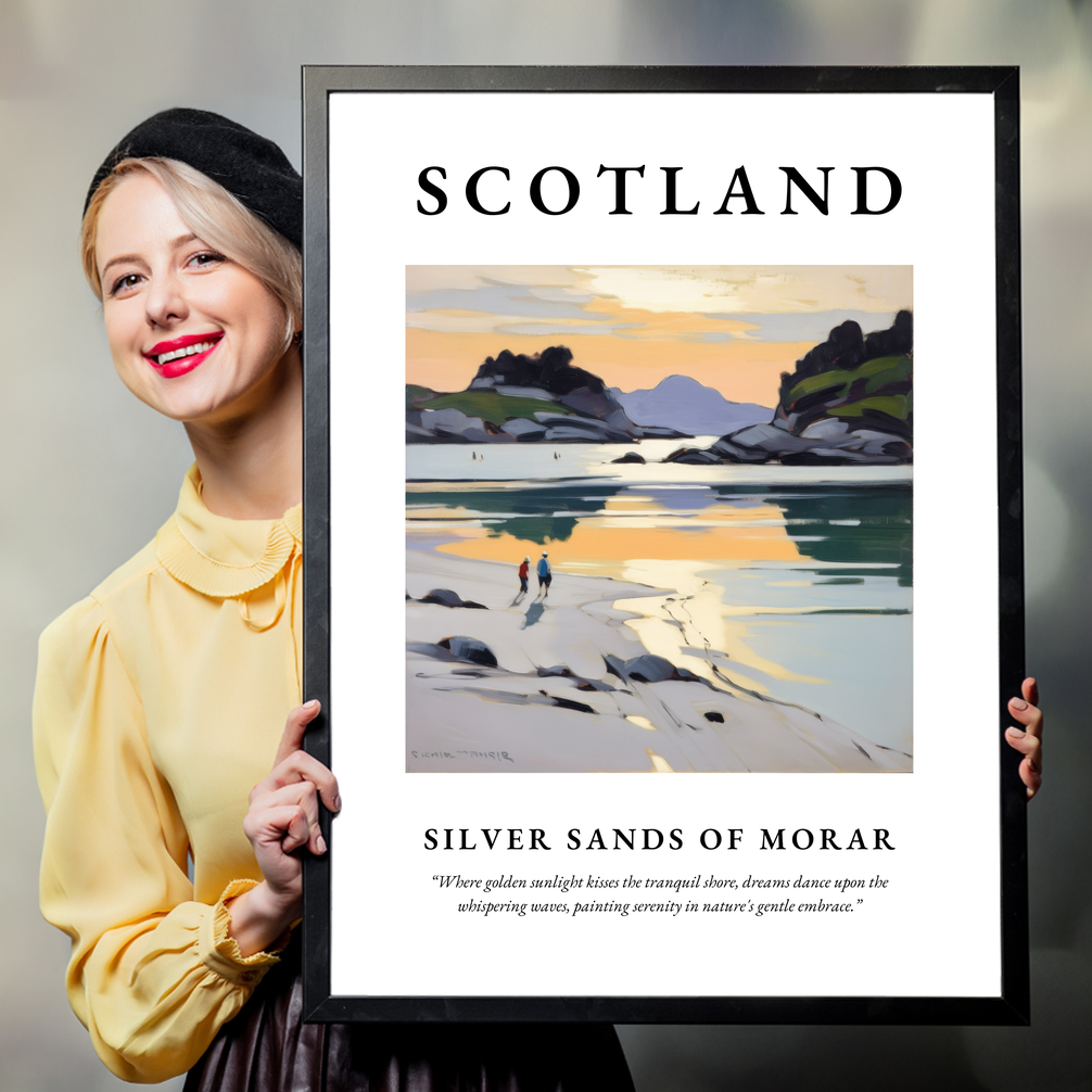 Person holding a poster of Silver Sands of Morar