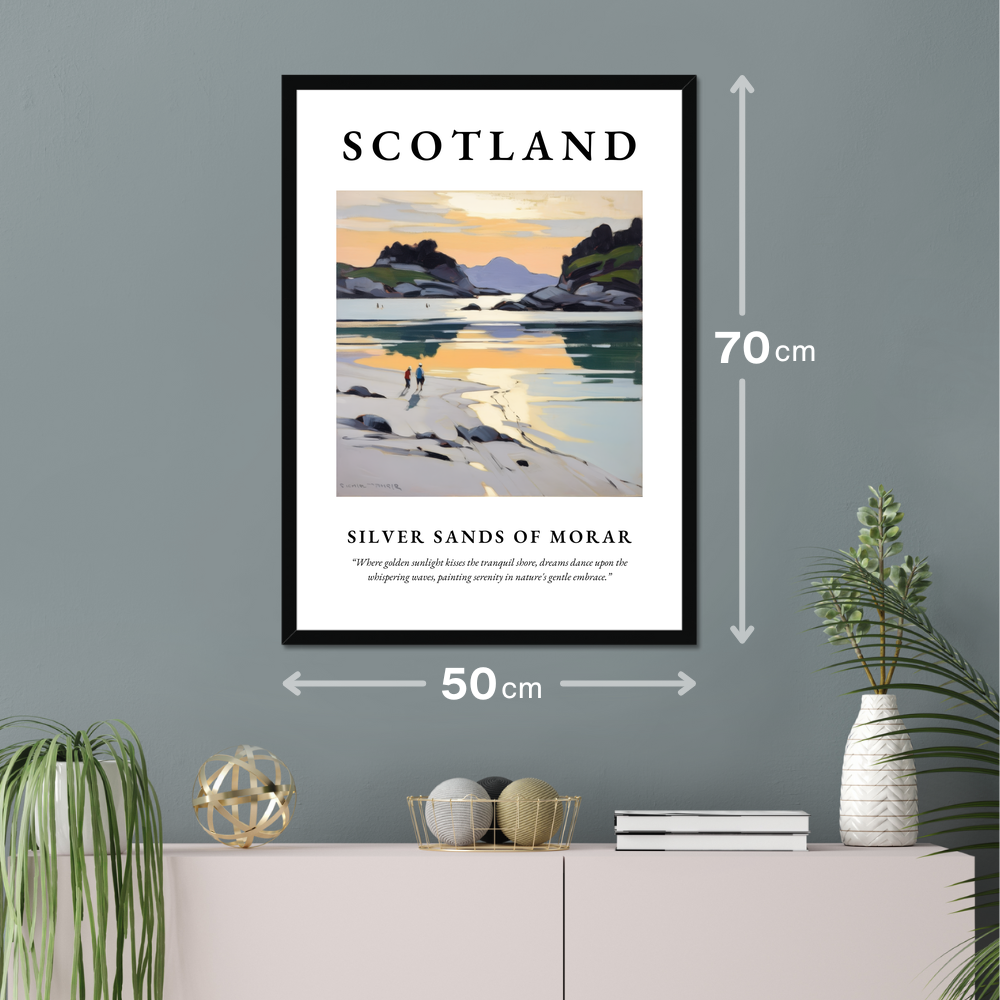 Poster of Silver Sands of Morar hanging on a wall