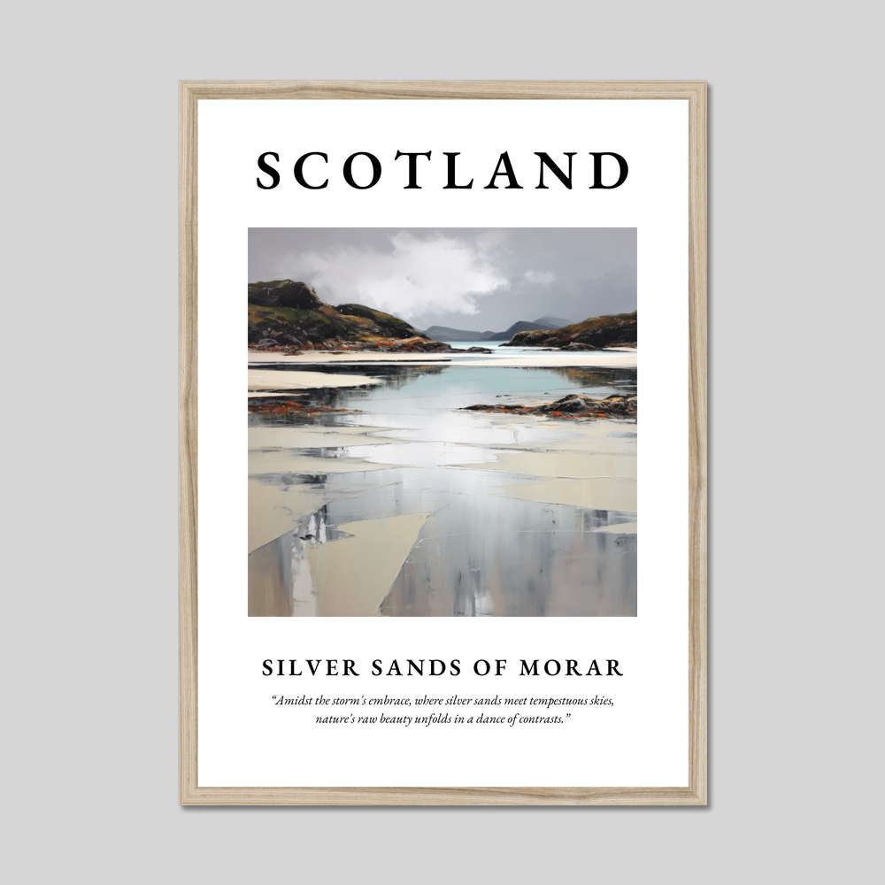 Poster in a natural frame with the word Scotland