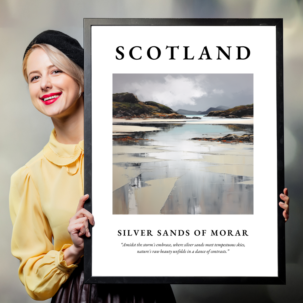 Person holding a poster of Silver Sands of Morar