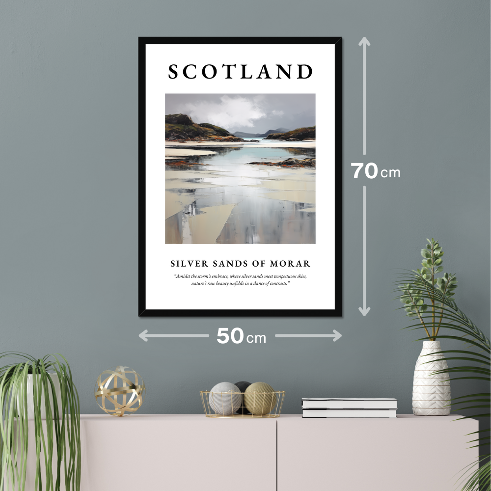 Poster of Silver Sands of Morar hanging on a wall