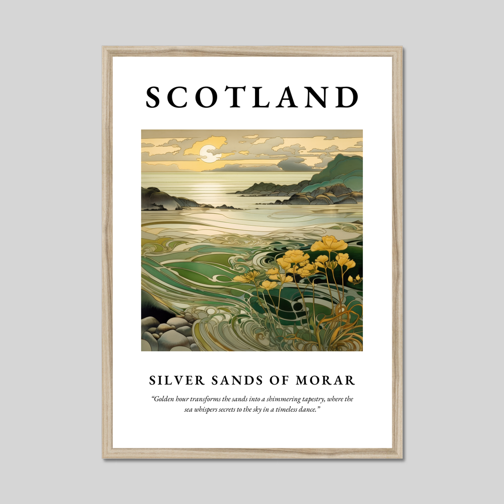 Poster in a natural frame with the word Scotland