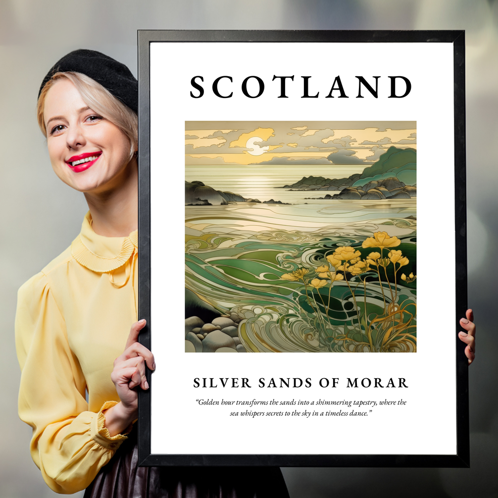 Person holding a poster of Silver Sands of Morar