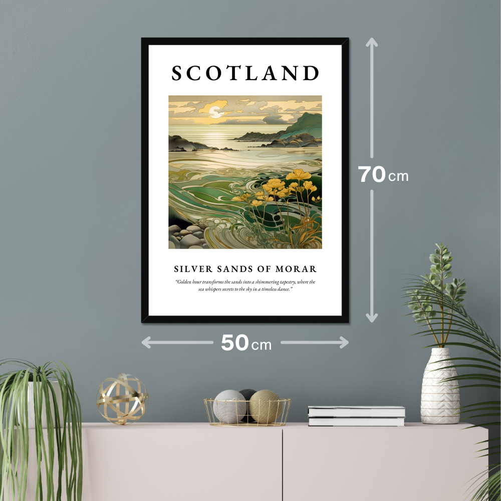 Poster of Silver Sands of Morar hanging on a wall