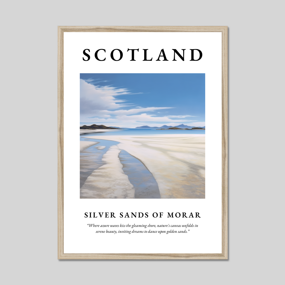 Poster in a natural frame with the word Scotland