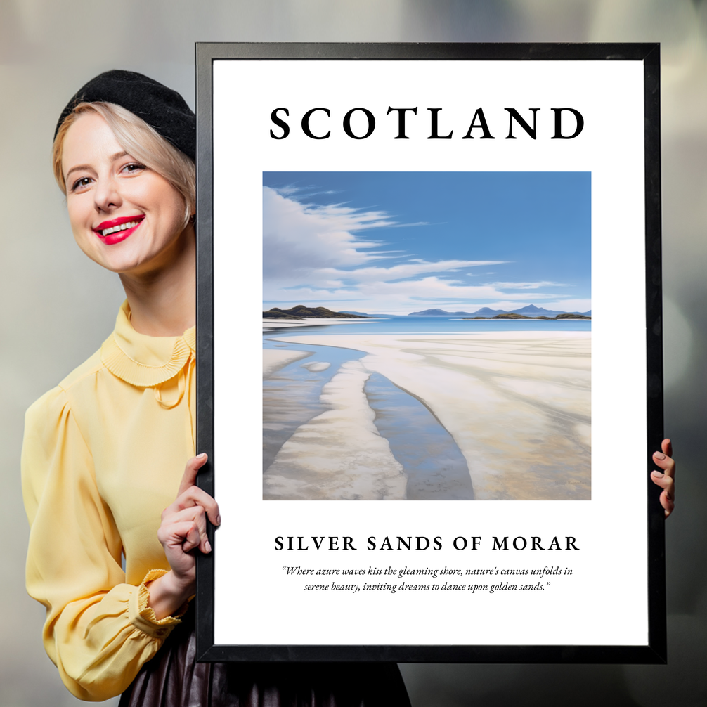 Person holding a poster of Silver Sands of Morar