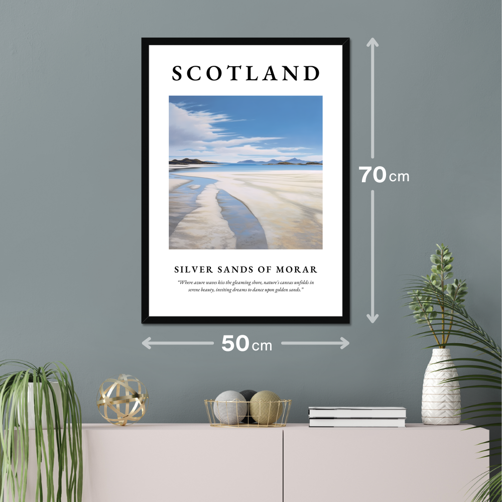 Poster of Silver Sands of Morar hanging on a wall