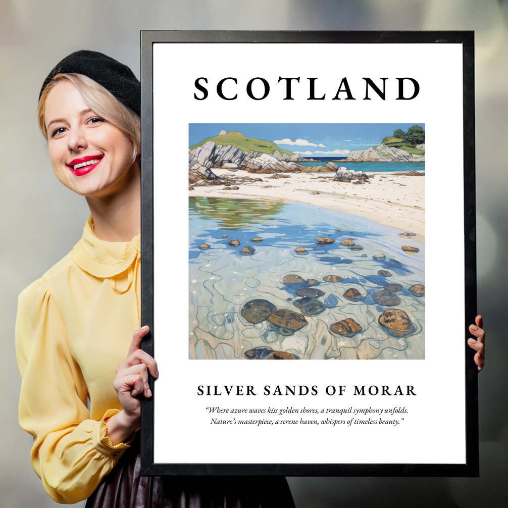 Person holding a poster of Silver Sands of Morar