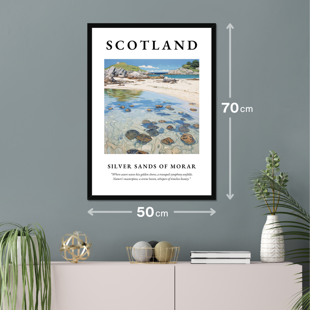 Poster of Silver Sands of Morar hanging on a wall