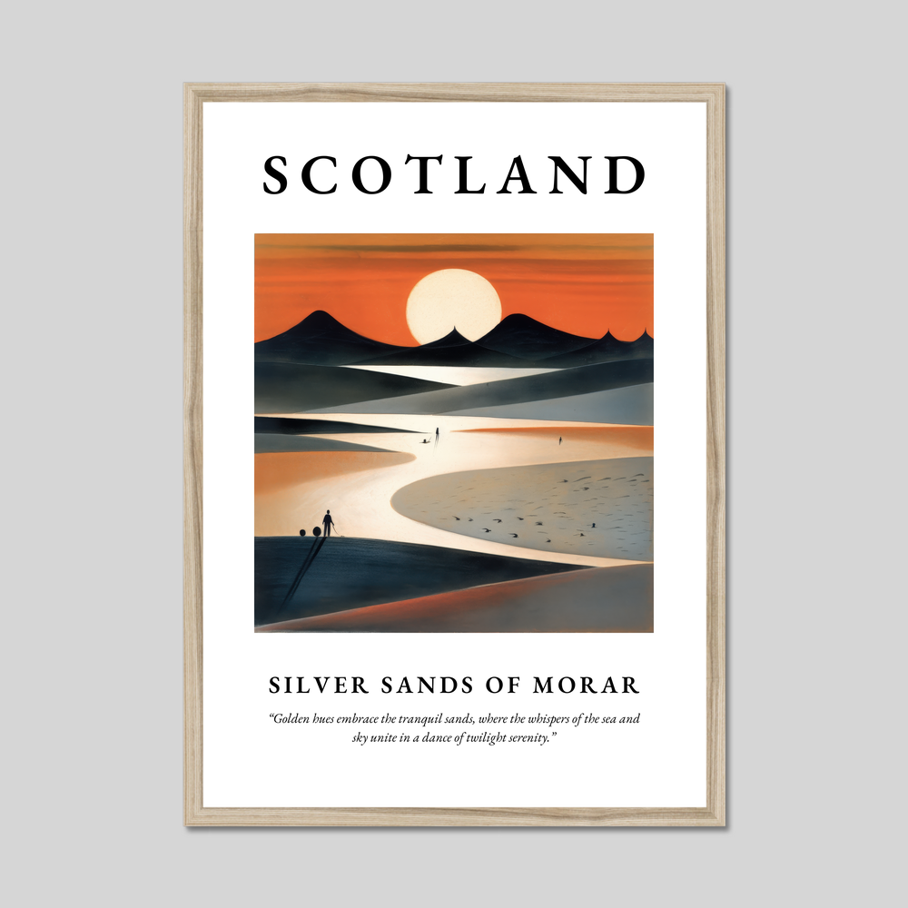 Poster in a natural frame with the word Scotland