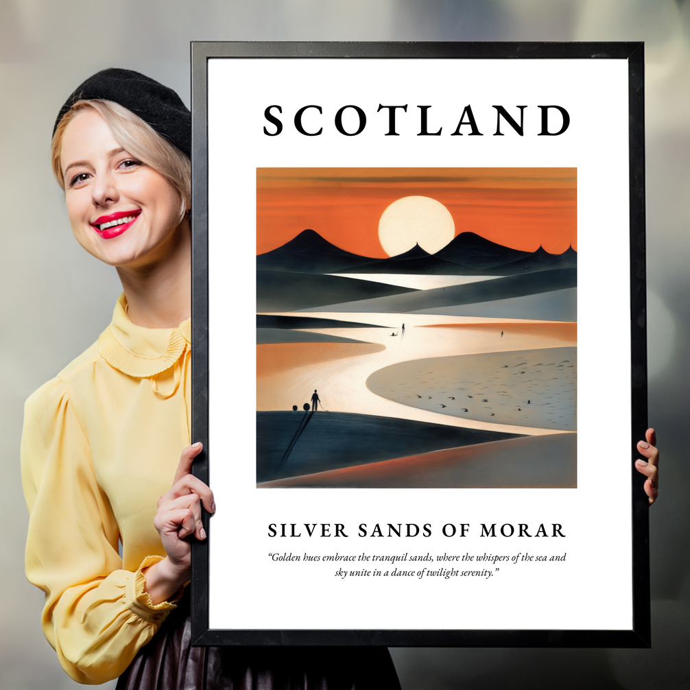 Person holding a poster of Silver Sands of Morar