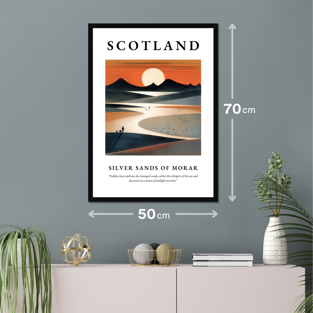 Poster of Silver Sands of Morar hanging on a wall