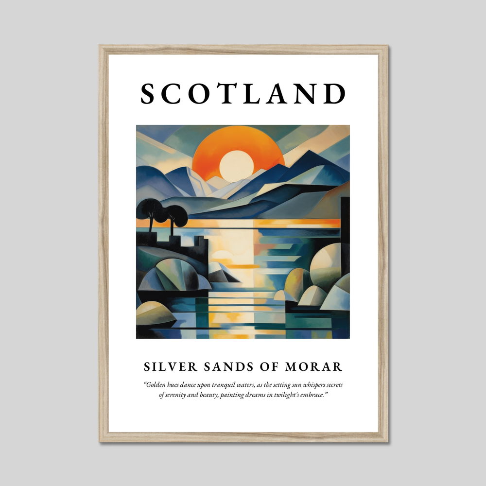 Poster in a natural frame with the word Scotland