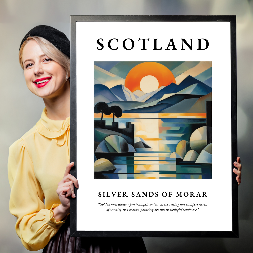 Person holding a poster of Silver Sands of Morar