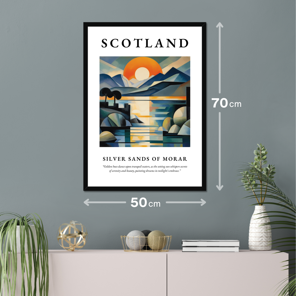 Poster of Silver Sands of Morar hanging on a wall