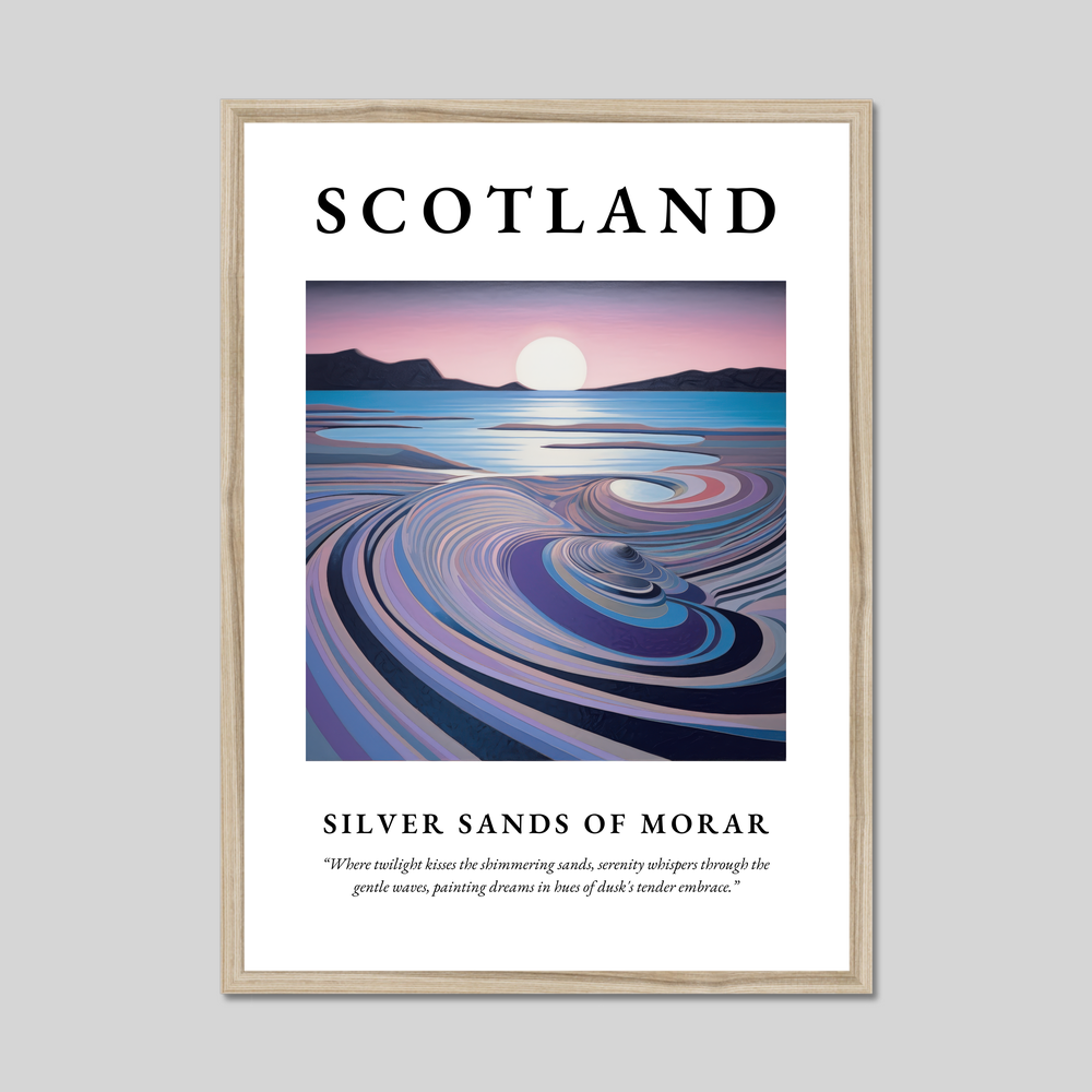 Poster in a natural frame with the word Scotland