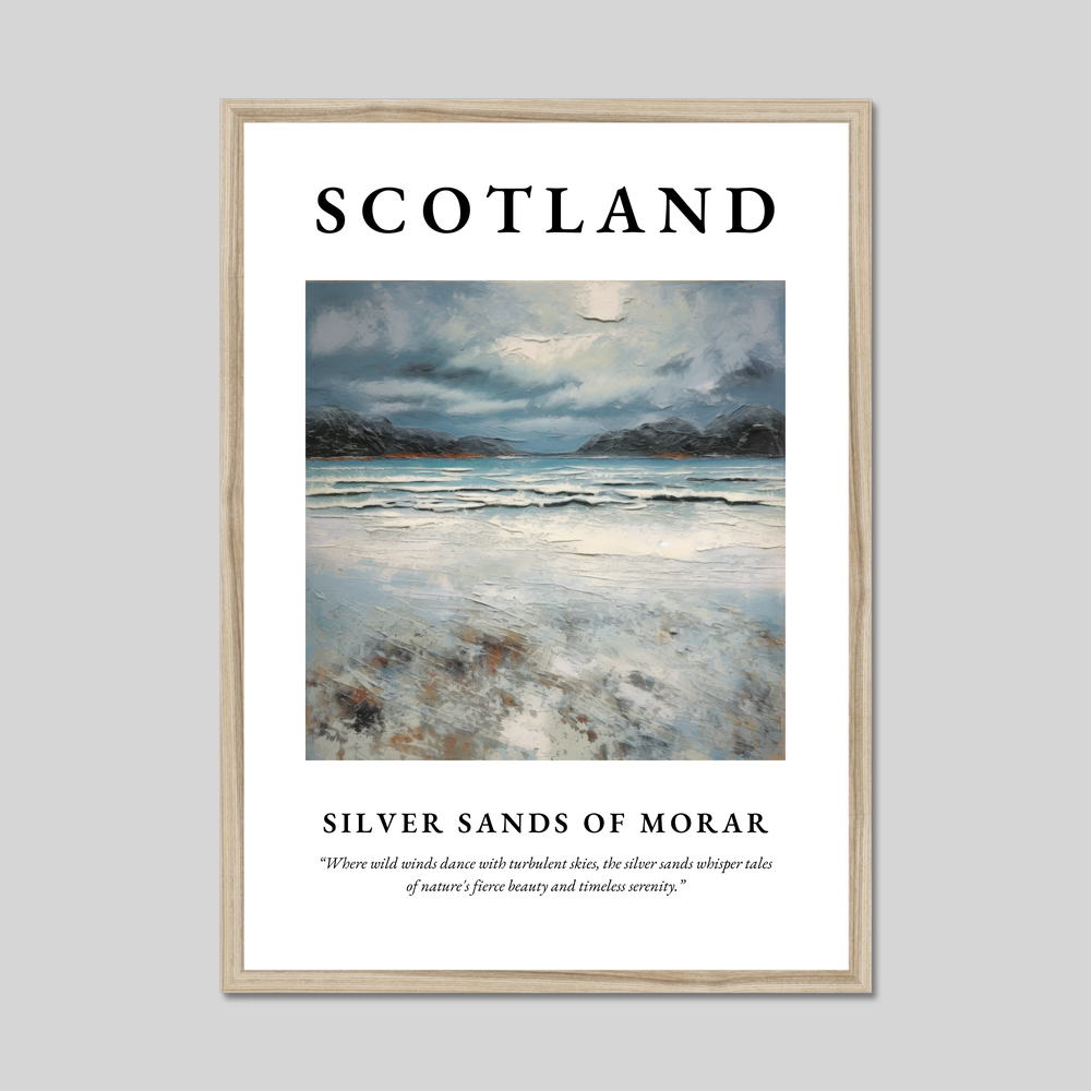 Poster in a natural frame with the word Scotland