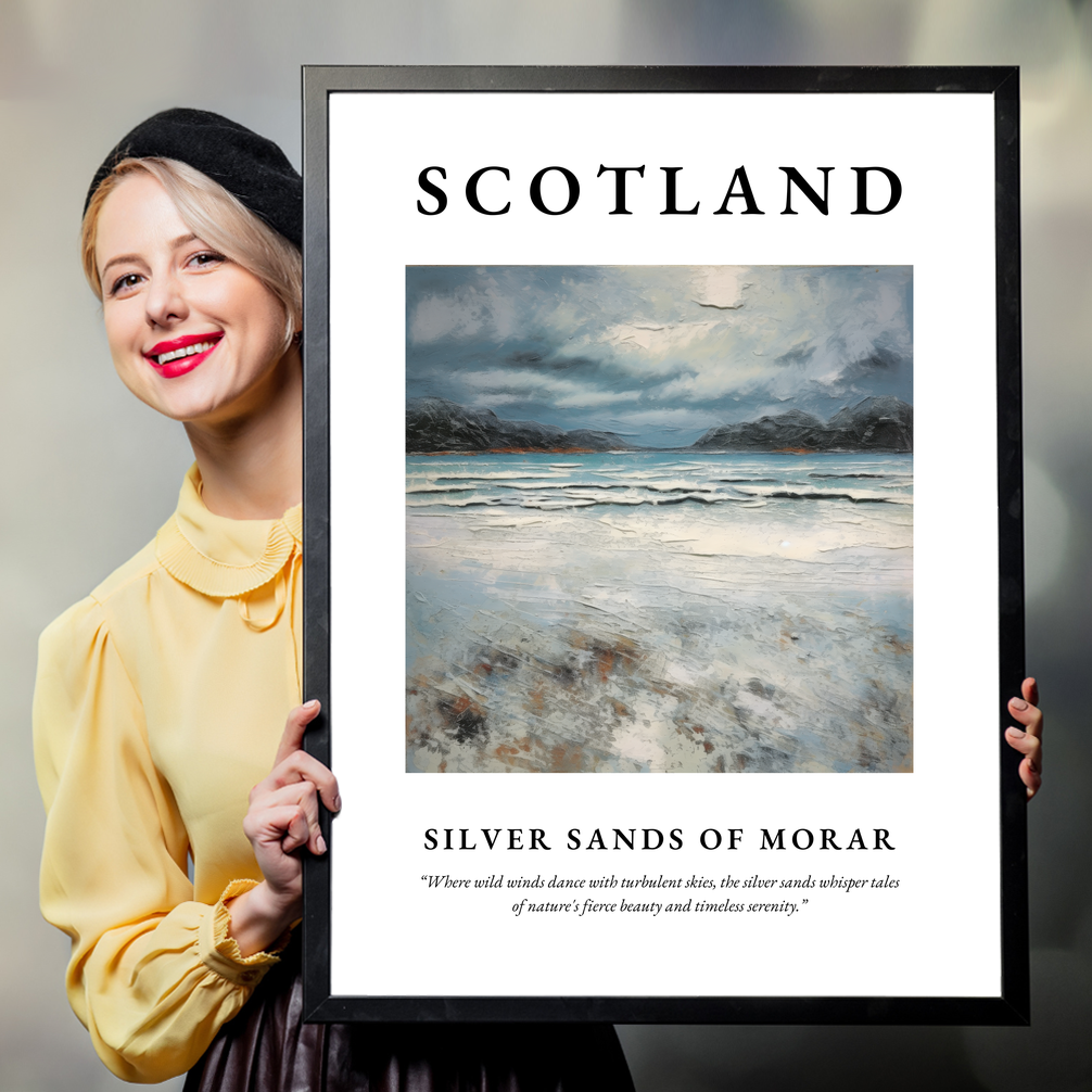 Person holding a poster of Silver Sands of Morar