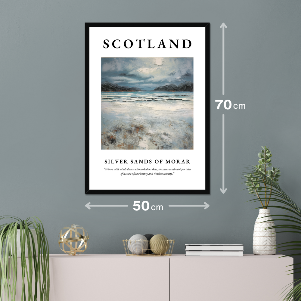 Poster of Silver Sands of Morar hanging on a wall