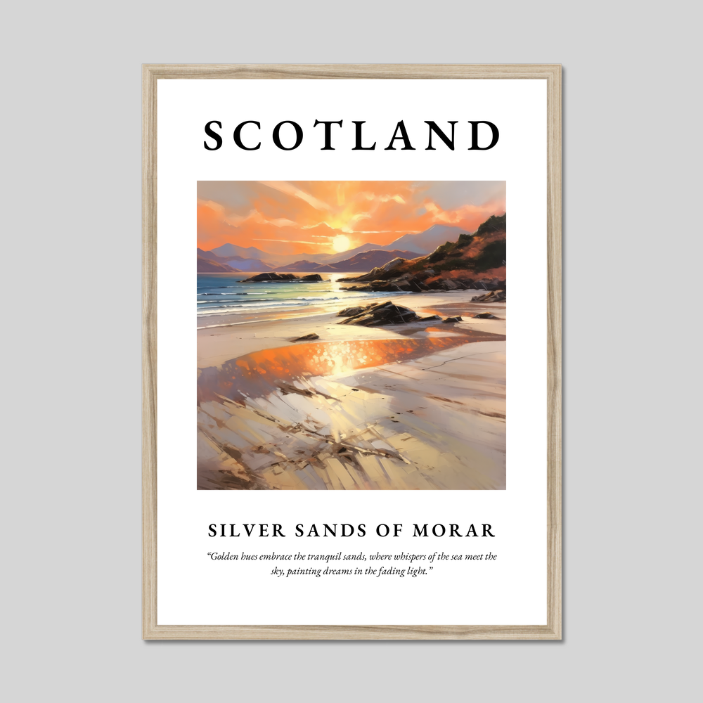 Poster in a natural frame with the word Scotland