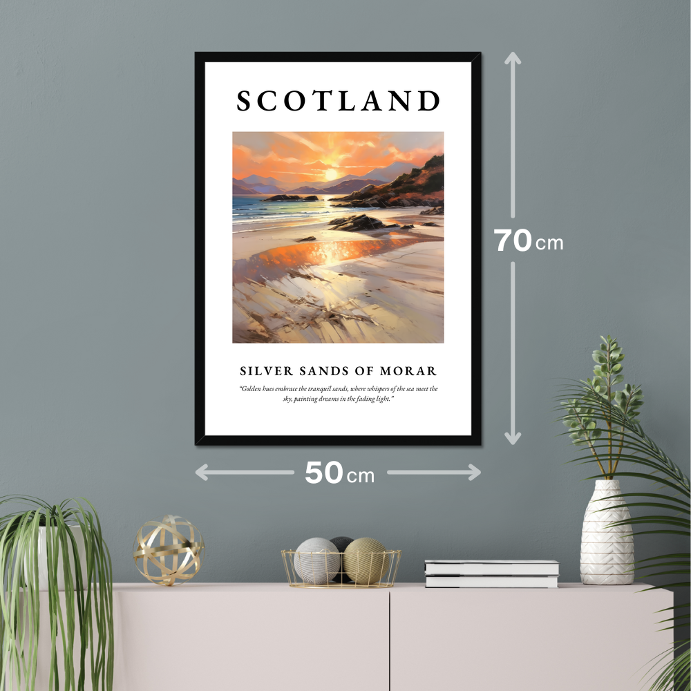 Poster of Silver Sands of Morar hanging on a wall