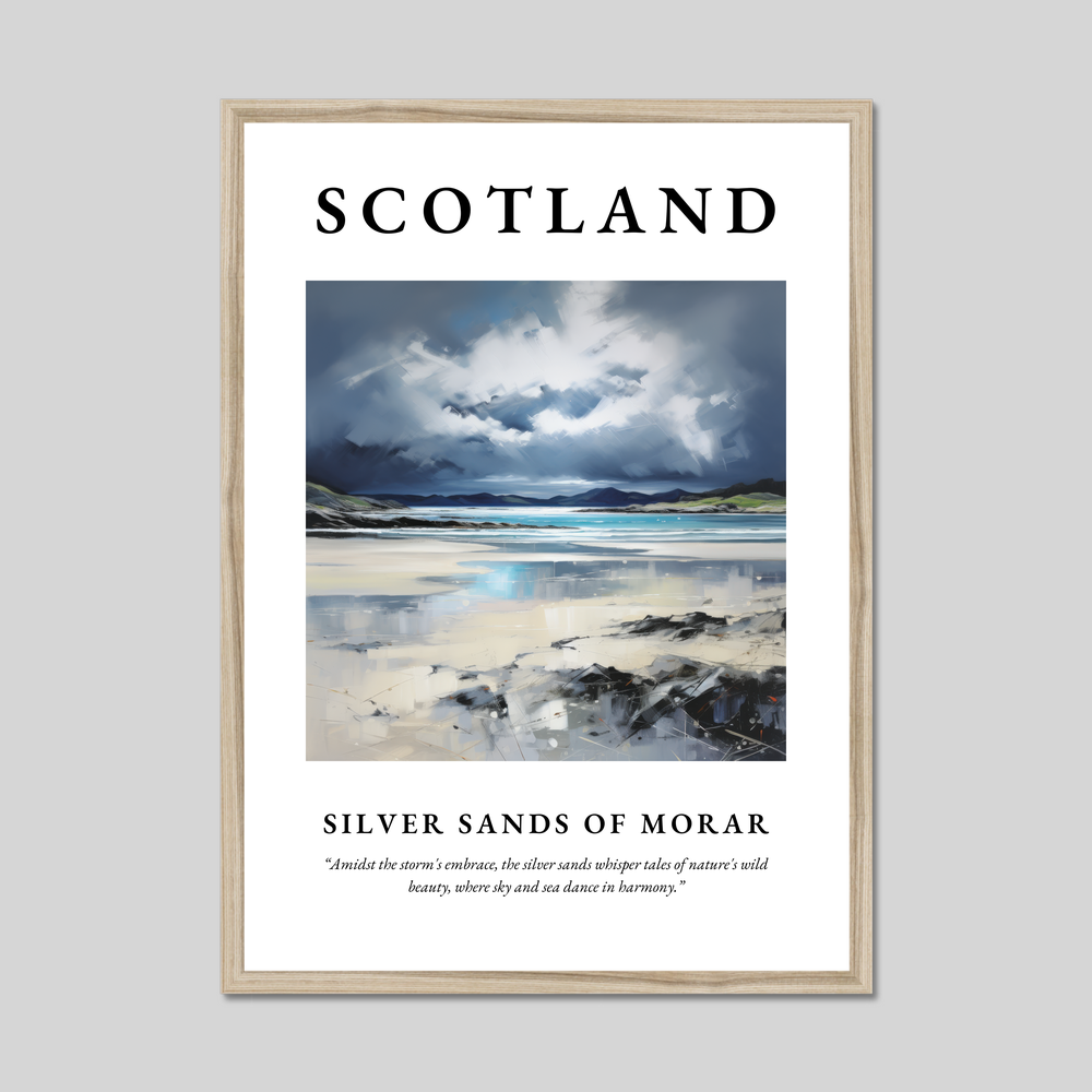 Poster in a natural frame with the word Scotland