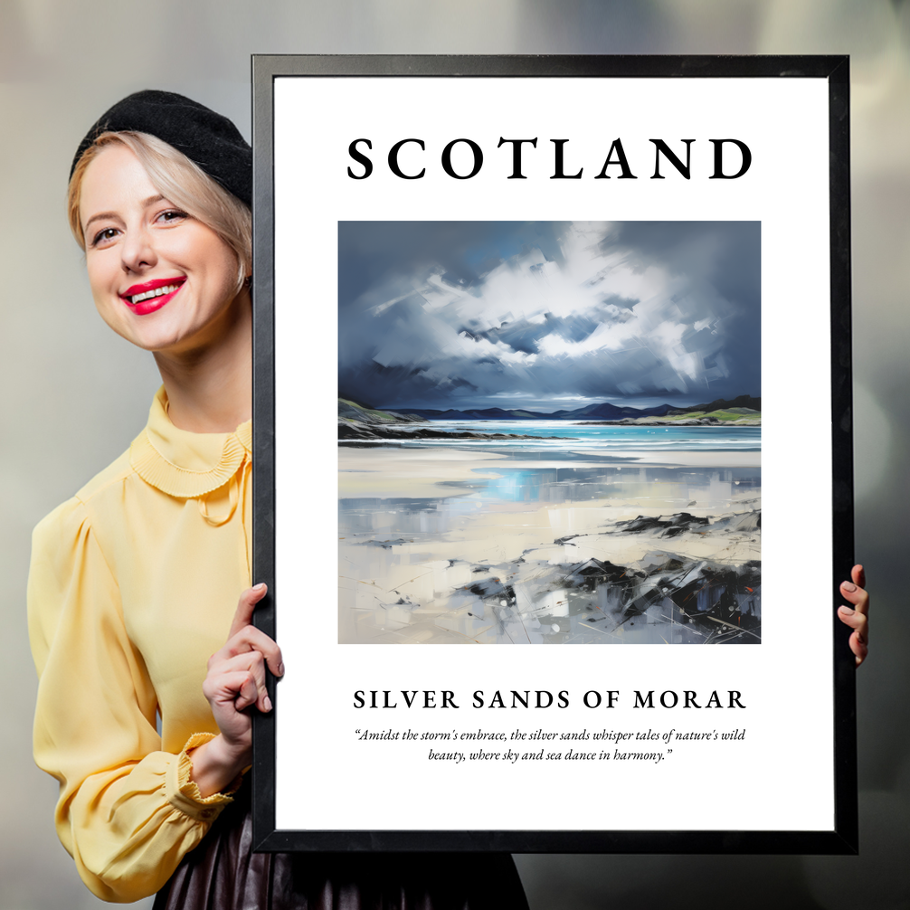 Person holding a poster of Silver Sands of Morar