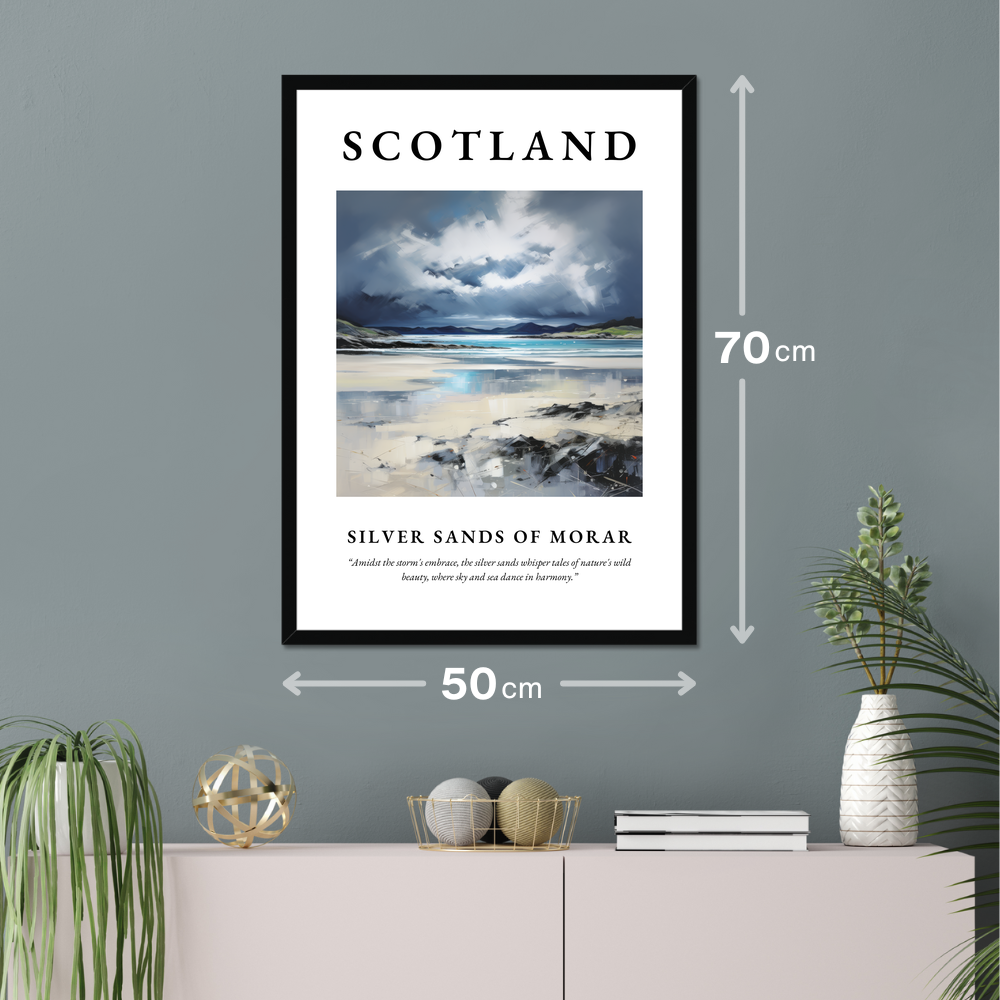 Poster of Silver Sands of Morar hanging on a wall