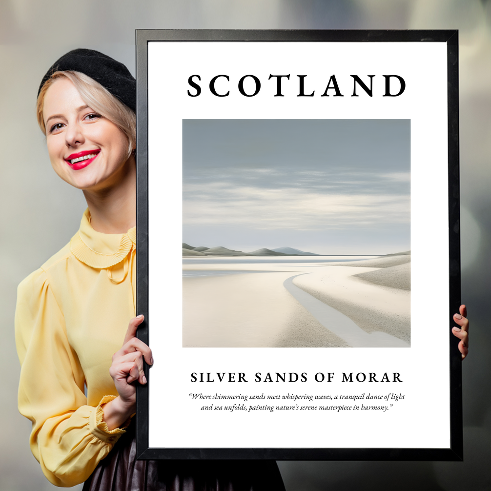 Person holding a poster of Silver Sands of Morar