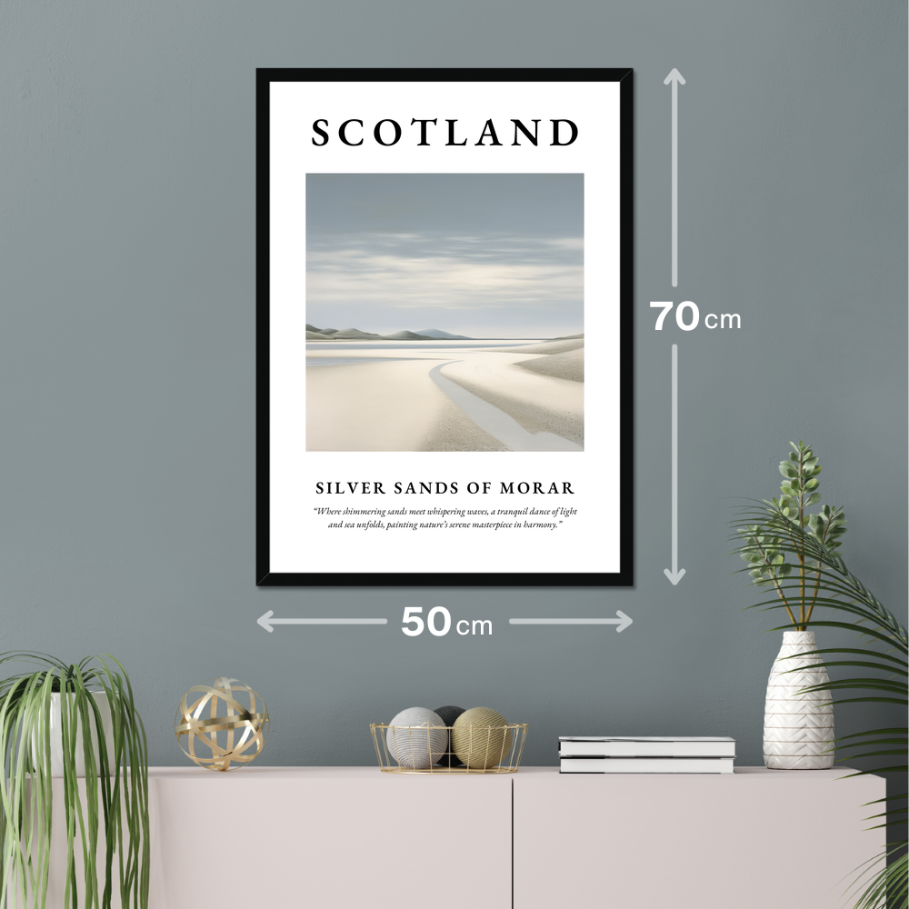 Poster of Silver Sands of Morar hanging on a wall