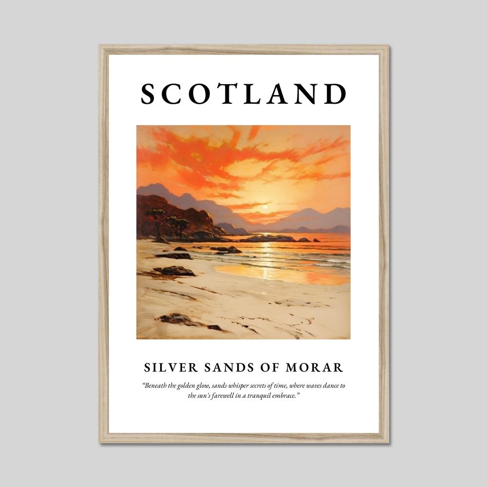 Poster in a natural frame with the word Scotland