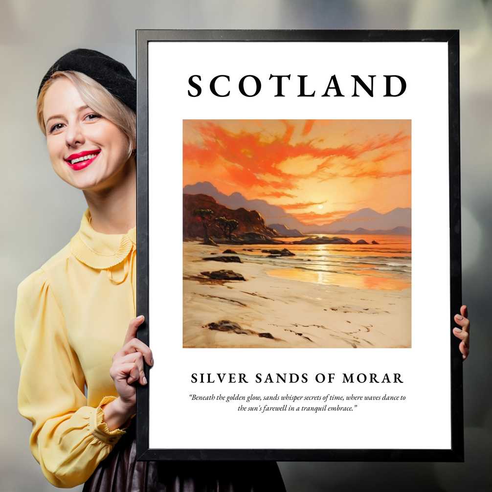 Person holding a poster of Silver Sands of Morar