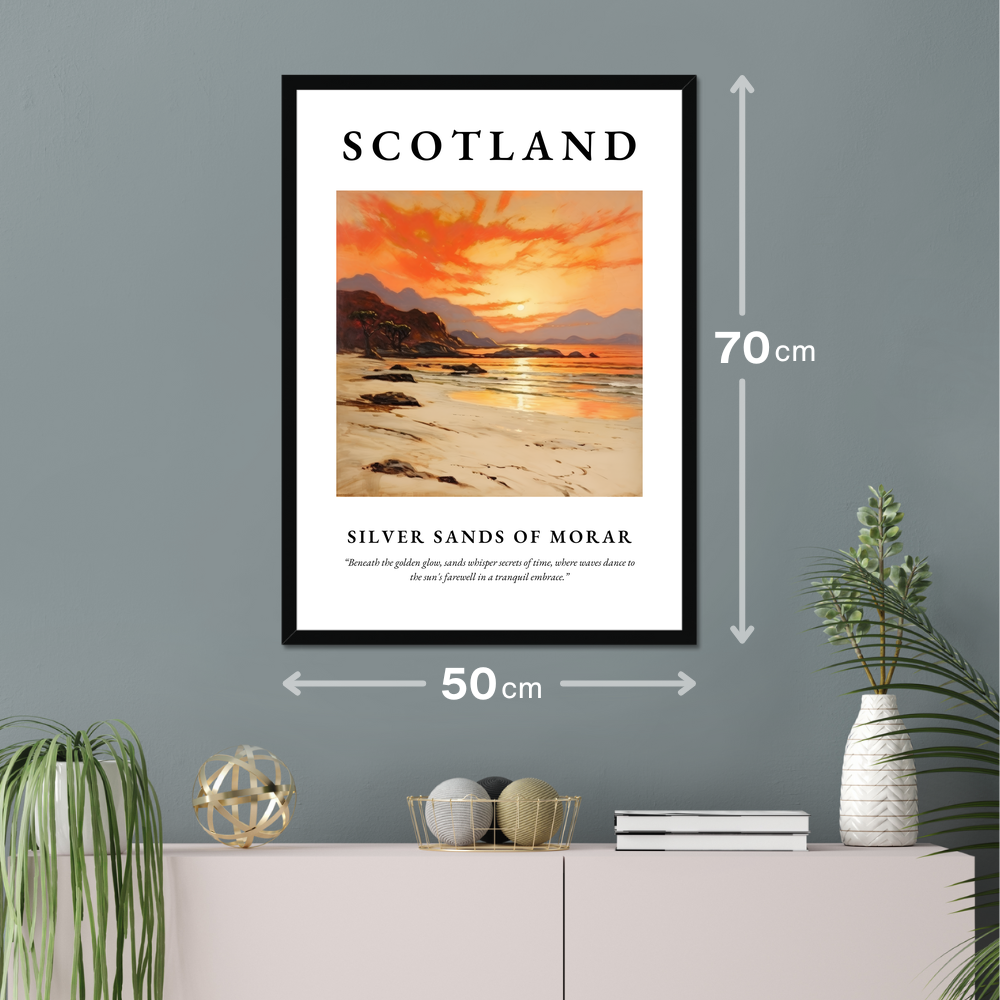 Poster of Silver Sands of Morar hanging on a wall