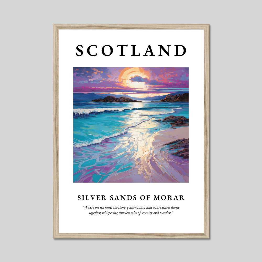 Poster in a natural frame with the word Scotland