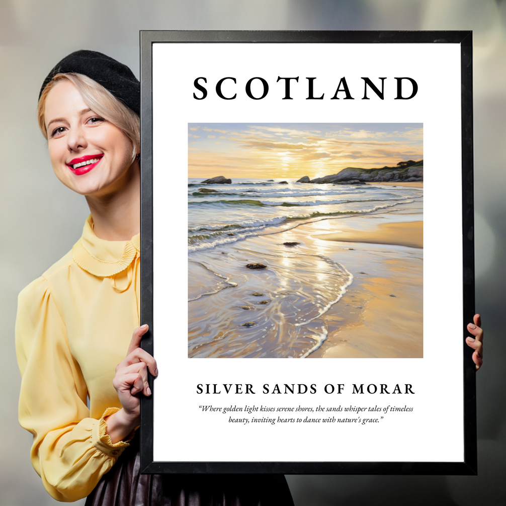 Person holding a poster of Silver Sands of Morar