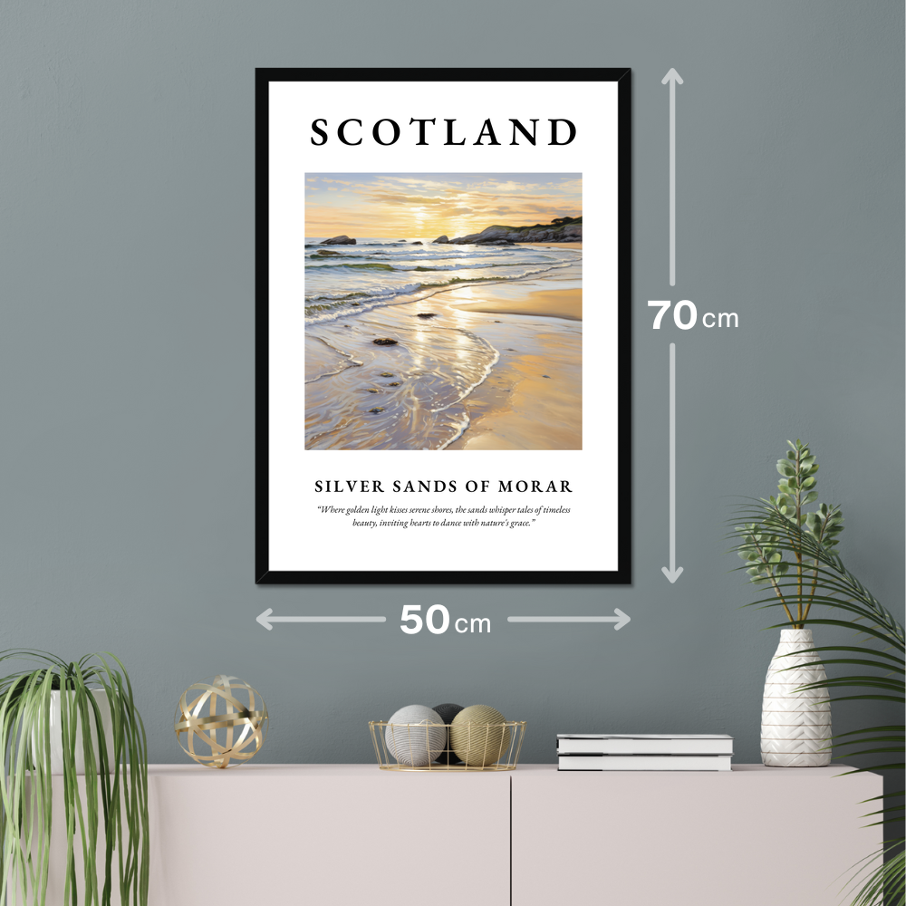 Poster of Silver Sands of Morar hanging on a wall