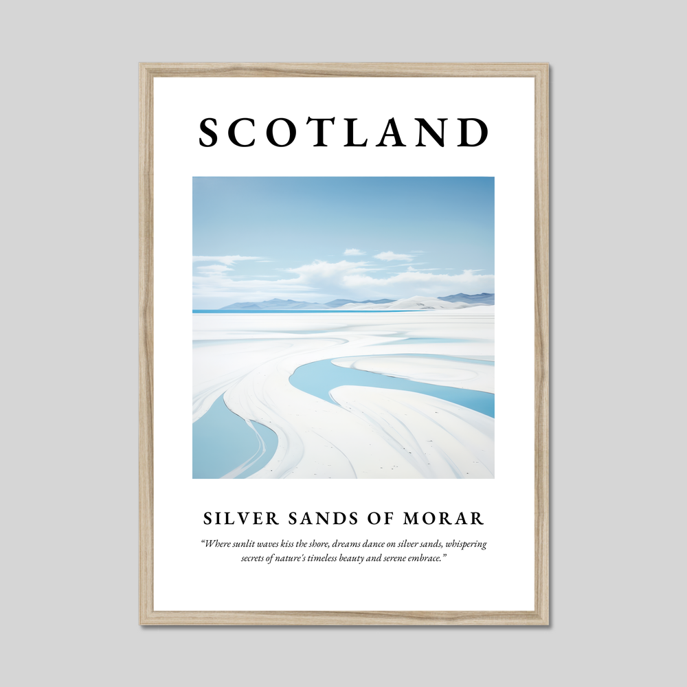 Poster in a natural frame with the word Scotland